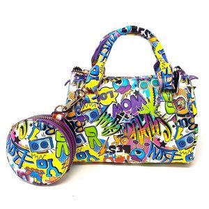 Women's Fashion Handbags - Graffiti Bag Set - Multiple Colors Available